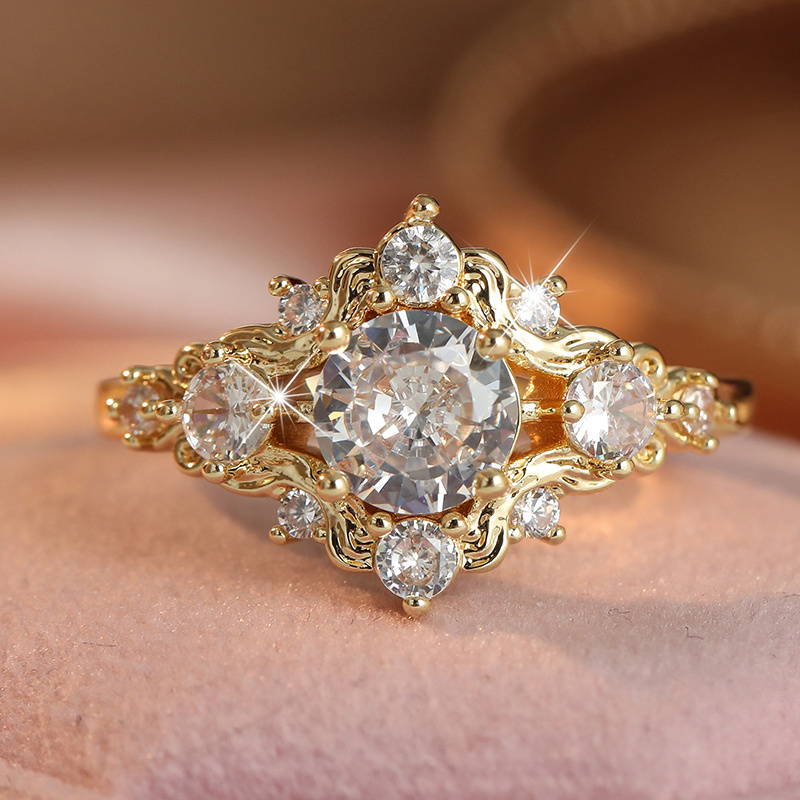 Ladies' Premium Luxury Vintage Wedding Ring, Vine Pattern Design
